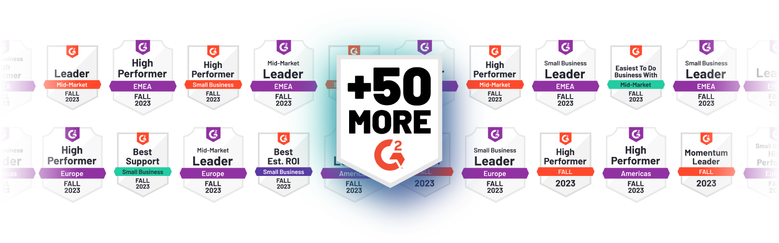 This quarter, Q3 of 2023, we recieved a record breaking number of 56 badges on G2!